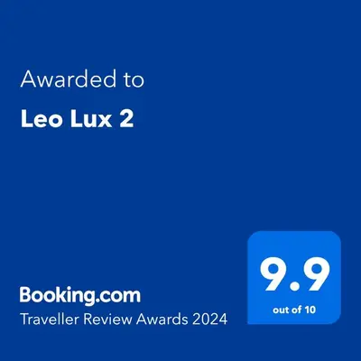 a screenshot of a cell phone with the text awarded to ice lux at Leo Lux 2 in Niš