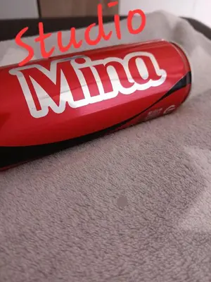 a red and white box of mulviculum on a bed at Studio Mina in Soko Banja