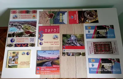 a collage of photos of different cities and landmarks at Apartman Miki Jovanović in Pirot