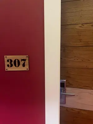 a door with a sign that reads on it at Vlasinsko jezero VILA BEST in Surdulica
