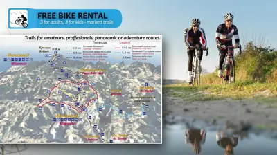 a flyer for a mountain bike trail with a map at Eco Farm Milanovic in Despotovac