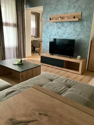 a living room with a large flat screen tv at SANI in Vrnjci