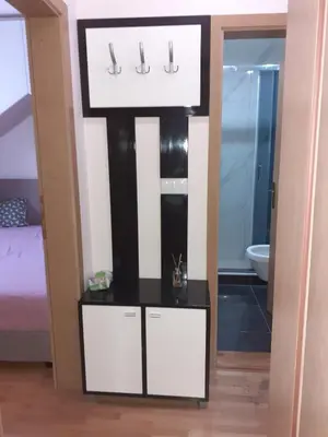 a room with a bed and a bathroom at Aleksandar in Pirot