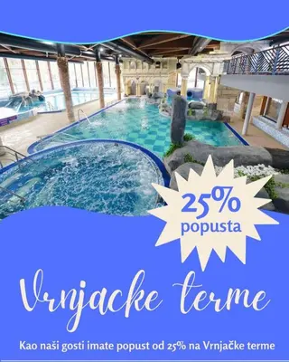 a pool at a hotel with a sign that reads jungle centre at Duma Apartmani 1 Vrnjačka Banja in Vrnjačka Banja