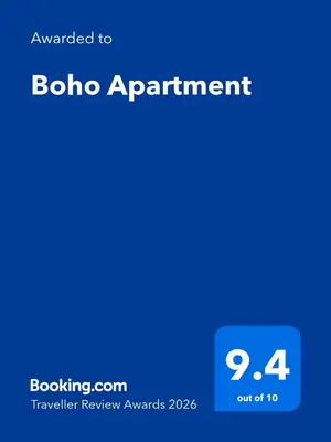 a screenshot of a cell phone with the balo appointment text at Boho Apartment in Niš