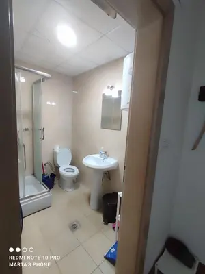a bathroom with a toilet and a sink at Marta i Marija in Vrnjačka Banja