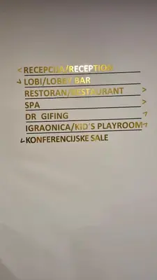 a set of four labels for a restaurant at DolceVita Lux & SPA in Vrnjačka Banja