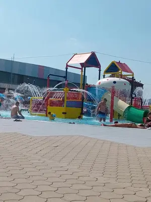 a group of children playing in a water park at Apartman N Jagodina in Jagodina