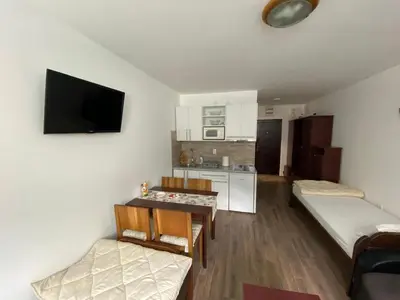 a small apartment with a living room and a kitchen at Bele Staze 3a Kopaonik, Brzece in Kopaonik