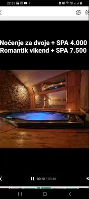 a picture of a fireplace with a blue fire at Ski hotel DOBRODOLAC in Kopaonik
