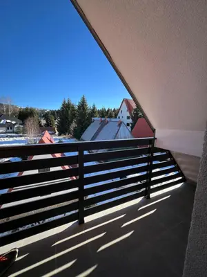 a view from the balcony of a house at Apartments SKY Kopaonik in Kopaonik