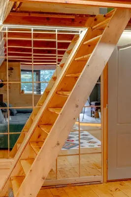 a set of stairs in a house at Viktorija chalet in Kopaonik