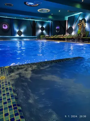 a swimming pool in a hotel room at Castello apartman Kopaonik Kraljevi Cardaci komplex in Kopaonik