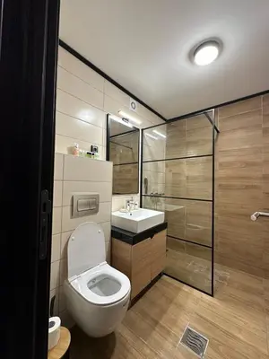 a bathroom with a toilet and a sink at Silver Pine Kopaonik in Kopaonik