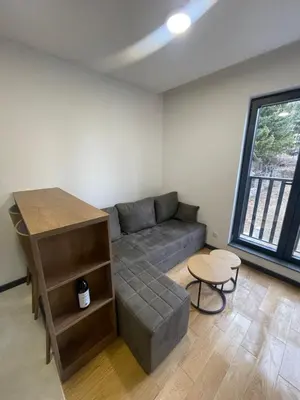 a living room with a couch and a table at Jutarnja Zvezda Kop in Kopaonik