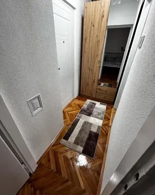 a view of a hallway from the top of a house at Apartman RISTIC in Vranje