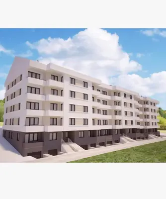 a rendering of a large white building at BlueSky in Vrnjačka Banja