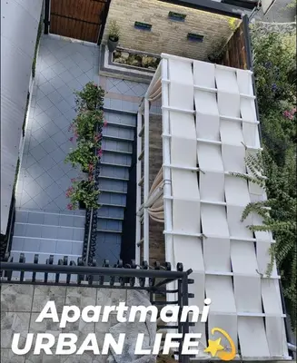 an apartmenturban urban life sign in front of a building at URBAN Life STYLE in Zaječar