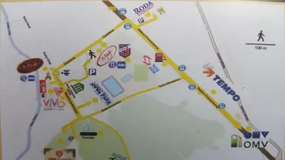 a close up of a map on a wall at Jagodina Wing Apartman 2 in Jagodina
