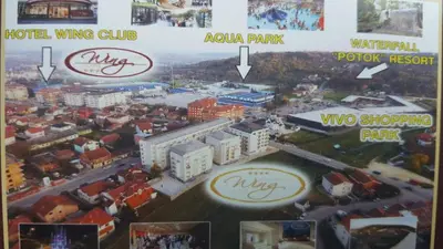 a magazine with a picture of a city at Jagodina Wing Apartman 2 in Jagodina