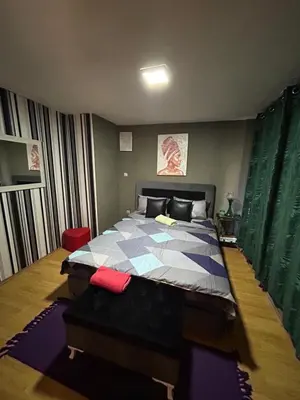 a bedroom with a large bed in a room at Vanila in Leskovac