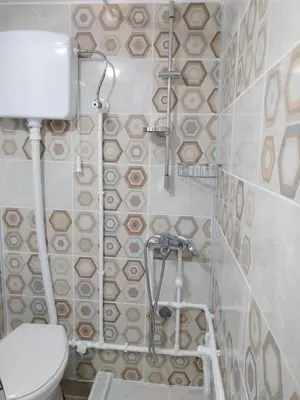 a bathroom with a shower and a toilet at MAGNIV Home in Vranje