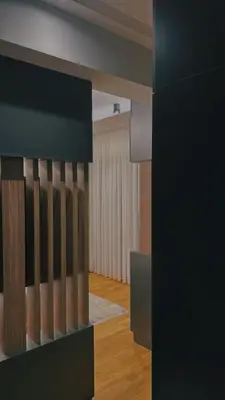 a view of a room with a wooden staircase at Vila Golija Peak Suites in Kopaonik