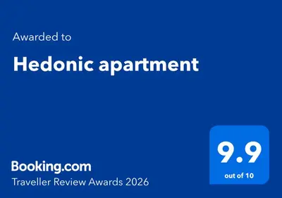 a blue sign with the text welcome to heontionic appointment at Hedonic apartment in Ćuprija