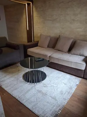 a living room with a couch and a table at A&S Apartments Nis in Niš