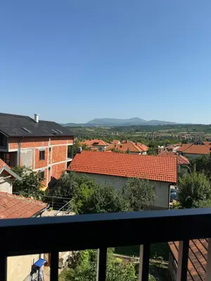 a view from the balcony of a house at Vas Dom in Soko Banja