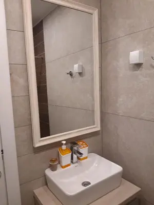 a bathroom with a sink and a mirror at Milmari L39 Kopaonik in Kopaonik