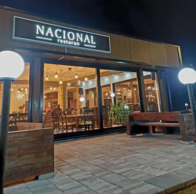 a restaurant with a sign that reads national restaurant at Milmari L39 Kopaonik in Kopaonik