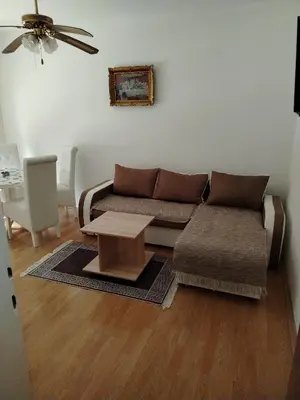 a living room with a couch and a table at Apartmani Trifunović 2 in Soko Banja