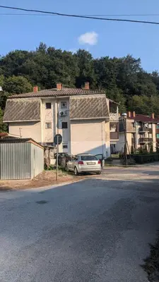 a house with a car parked in front of it at Gordana in Senjski Rudnik