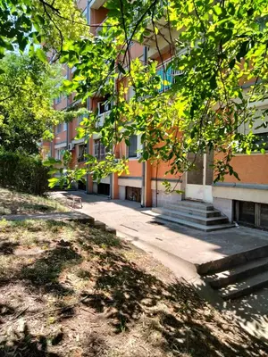 a building with stairs in front of a building at Apartment studio Ignjatovic in Niš