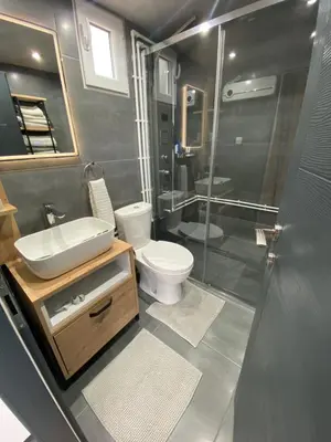 a bathroom with a toilet and a sink and a shower at Gočki Raj in Goč
