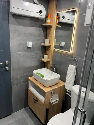 a small bathroom with a sink and a toilet at Gočki Raj in Goč