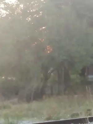 a view from a train window of smoke at Seosko turisticko domacinstvo Nikolic-Zivkovic selo Ljubatovica in Čiflik