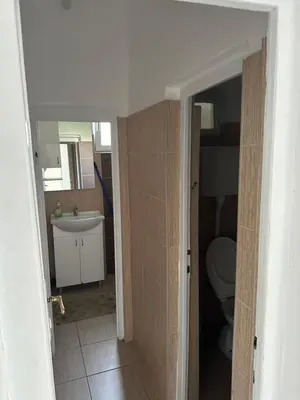 a bathroom with a toilet and a sink at Apartments Božinović in Soko Banja