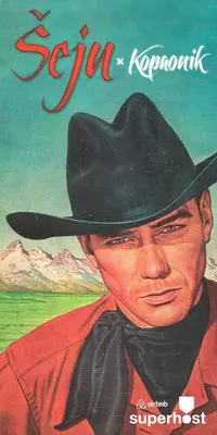 a poster of a man wearing a black cowboy hat at Guesthouse Šejn in Kopaonik