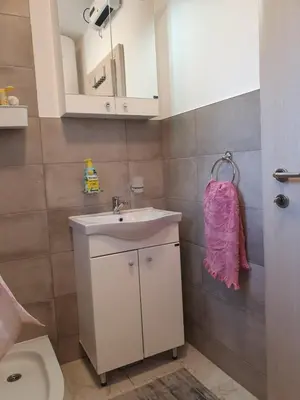 a bathroom with a sink and a toilet at Vila LELA in Vrnjačka Banja
