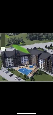 a rendering of a resort with a swimming pool at Nikola Residence Hill in Raška