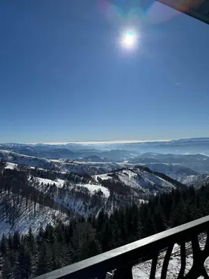 a view from the top of a snow covered mountain at Vila Golija VM Apartment in Kopaonik