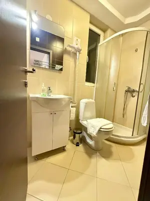 a bathroom with a toilet and a sink and a shower at Apartman Filipovic - Kraljevi Cardaci - Kopaonik in Kopaonik
