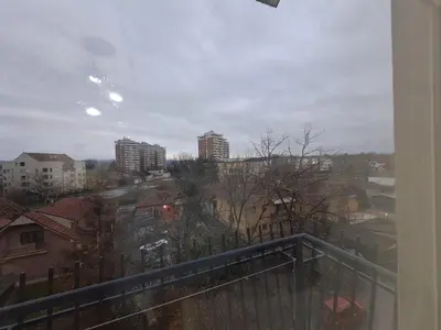 a view of a city from a balcony at Apartman Nataly 2 in Kruševac