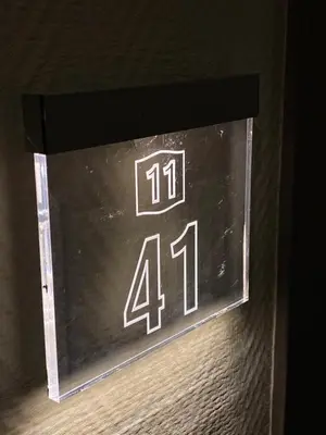 a block with the number forty fourteen on it at LaKop Apartman in Kopaonik