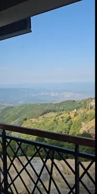 a view from a balcony of a hill with trees at Bella vista KOP in Kopaonik