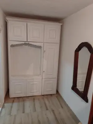 a room with a large white door and a mirror at Apartman Milosavljević in Železnička Stanica Ćele Kula