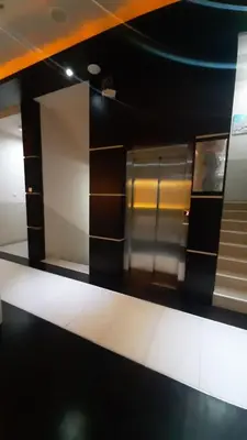 an empty subway station with a subway train at Apartman Milovan in Kopaonik