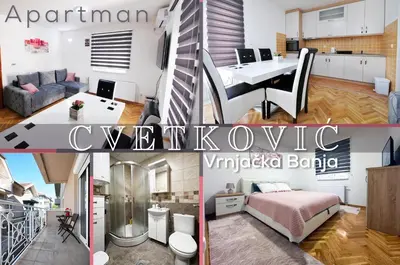 a collage of photos of a apartment at Apartman Cvetkovic in Vrnjačka Banja